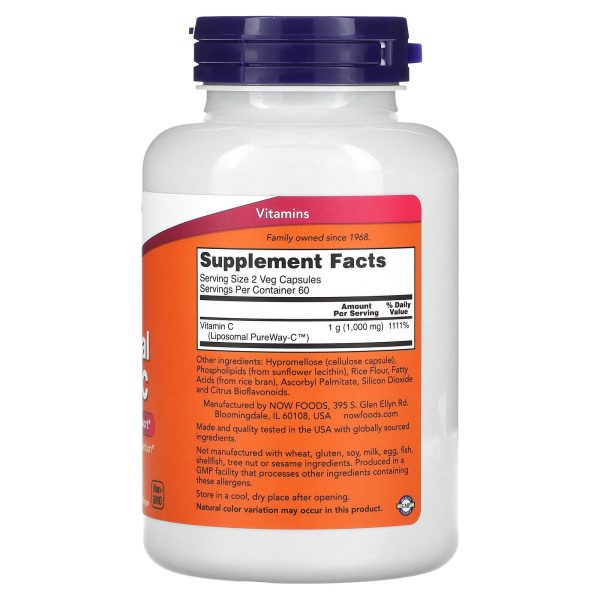 Now Foods liposomal vitamin c 1000 mg 120 capsules