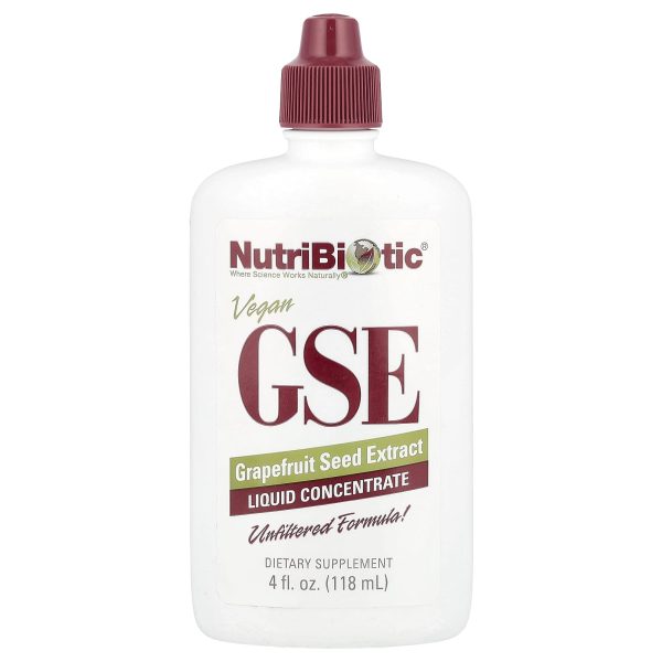 Nutribiotic Grapefruit Seed Extract Vegan GSE, Liquid Concentrate, 118 ml