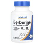Nutricost Berberine as Berberine Hydrochloride, 600 mg, 60 Capsules
