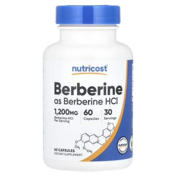 Nutricost Berberine as Berberine Hydrochloride, 600 mg, 60 Capsules