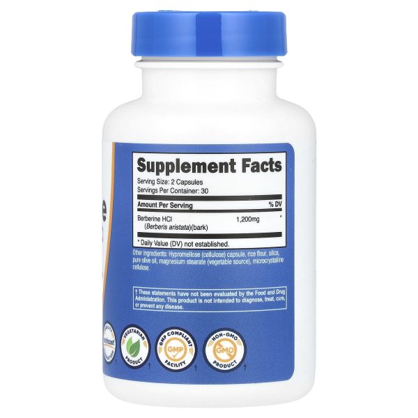 Nutricost Berberine as Berberine Hydrochloride, 600 mg, 60 Capsules