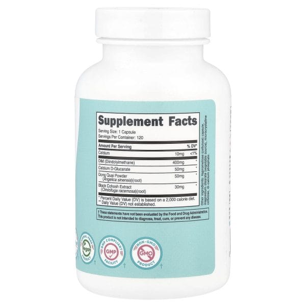 Nutricost DIM 400mg For Women, With Dong Quai, Calcium & Black Cohosh 120 Caplets