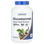 Nutricost Glucomannan 1,800mg konjac, Root 180 Capsules