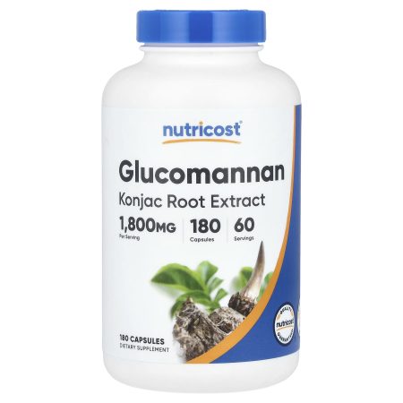 Nutricost Glucomannan 1,800mg konjac, Root 180 Capsules