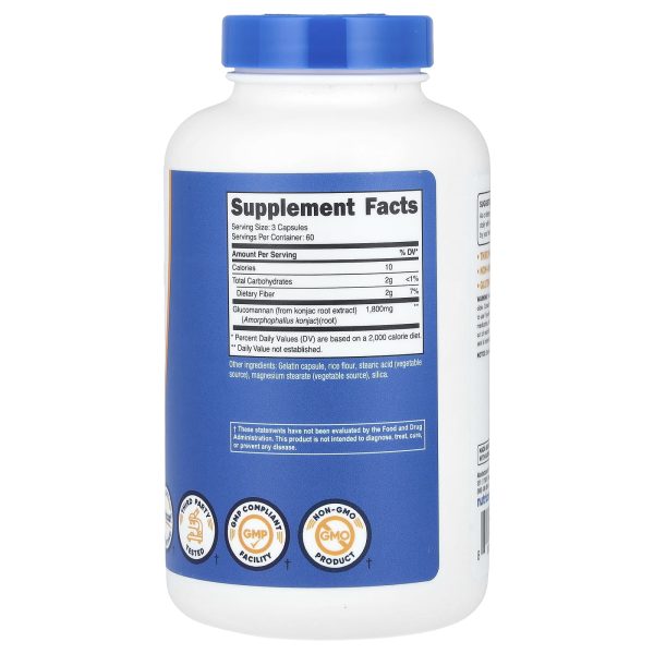 Nutricost Glucomannan 1,800mg konjac, Root 180 Capsules