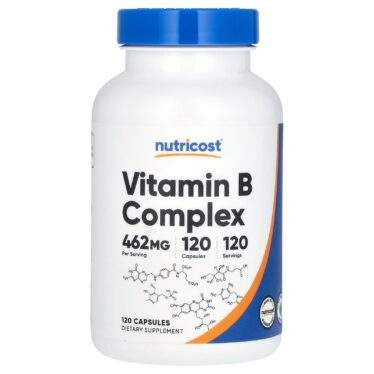 Nutricost Vitamin B Complex, [energy production and brain function] 120 Caps