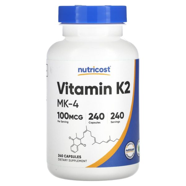 Nutricost Vitamin K-2 MK-4, Menatetrenone MK-4 100 mcg, 240 capsules