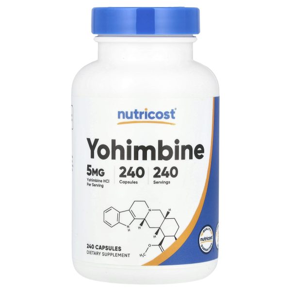 Nutricost, Yohimbine, 5 mg, 240 capsules