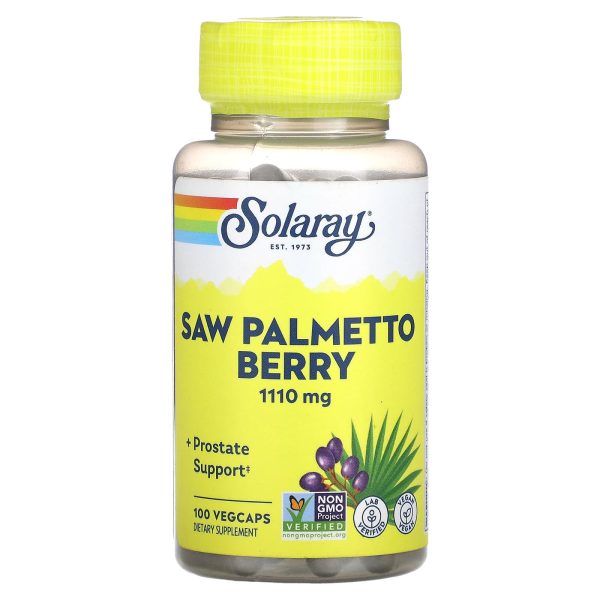 Solaray, Saw Palmetto Berry, 100 VegCaps (555 mg per capsule)