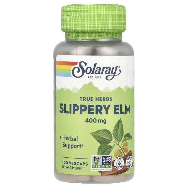 Solaray Slippery Elm, 400 mg, 100 Easy-to-Swallow Capsules