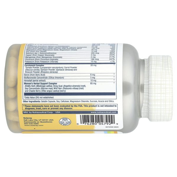 Solaray Women's Golden Multivitamin and Minerals, 90 Capsules