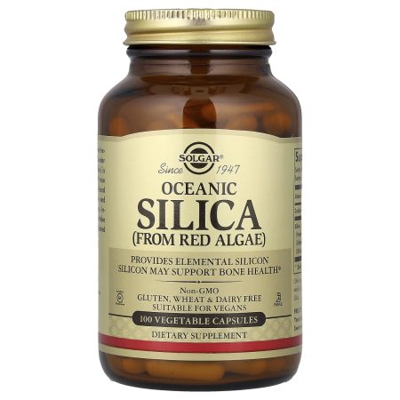 Solgar Ocean Silica from Red Algae, 100 Vegetable Capsules
