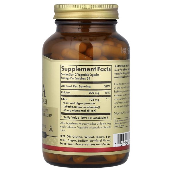 Solgar Ocean Silica from Red Algae, 100 Vegetable Capsules