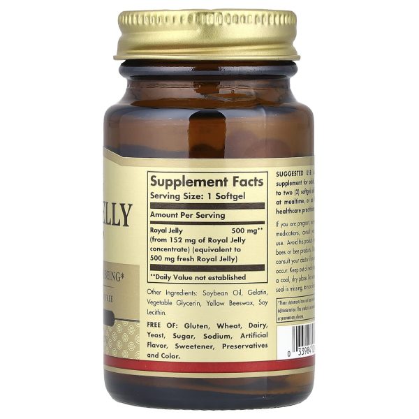 Solgar Royal Jelly 500 mg Natural Vitality & Immunity 60 Capsules