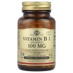 Solgar Vitamin B1, 100 mg, 100 Vegetable Capsules