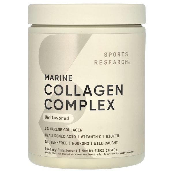 Sports Research, Marine Collagen Complex, Unflavored, 164 g