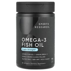 Sports Research Omega-3 Fish Oil, Triple Strength, 90 Capsules