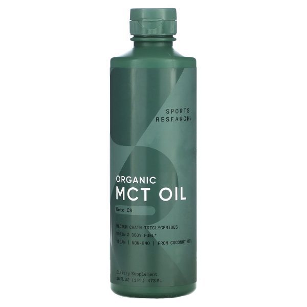 Sports Research Organic MCT Oil with C8 Acid 473 ml