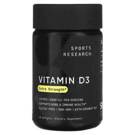 Sports Research Vitamin D3, 125mcg 5000 IU 30 capsules
