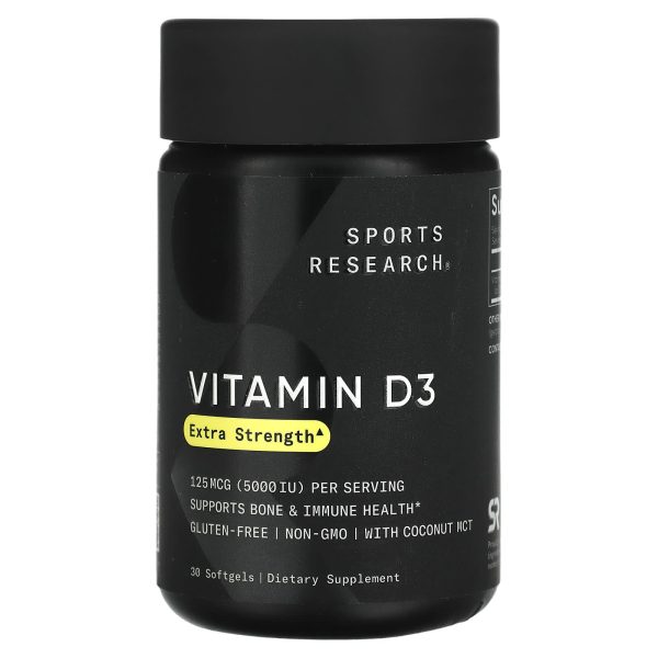 Sports Research Vitamin D3, 125mcg 5000 IU 30 capsules