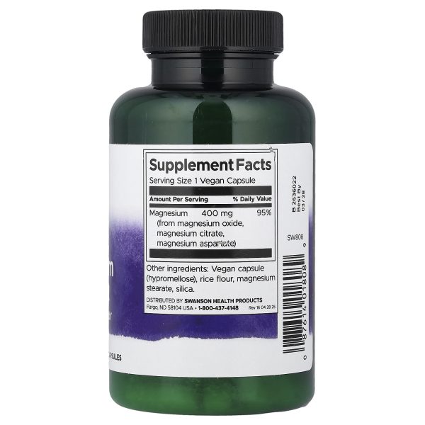 Swanson Triple Magnesium Complex 400 MG 100 Caps