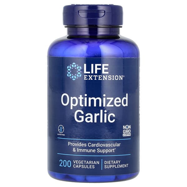 Life Extension Optimized Garlic, 200 vegetarian capsules (600 mg each)