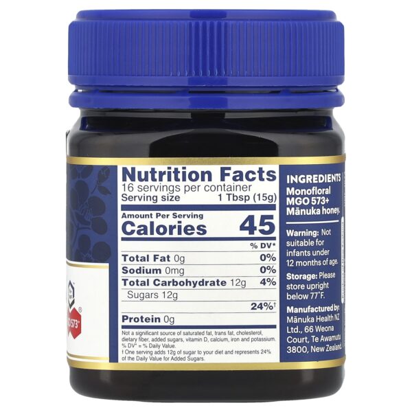 Manuka Health Manuka Honey New Zealand, MGO 573+ High Potency