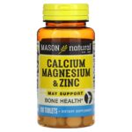 Mason Natural, Calcium, magnesium and zinc, 100 tablets