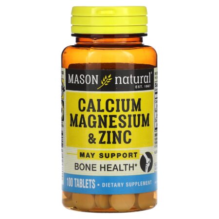 Mason Natural, Calcium, magnesium and zinc, 100 tablets