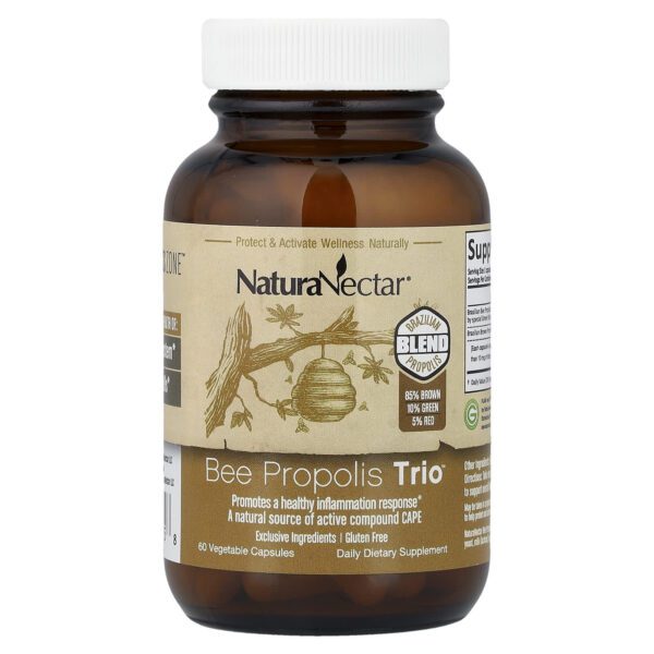 NaturaNectar Trio of bee propolis, 60 vegetable capsules
