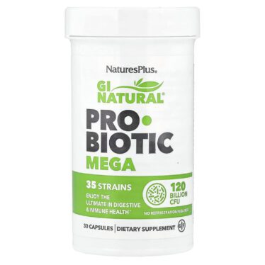 NaturesPlus, GI Natural®, Megaprobiotics, 120 billion CFU, 30 capsules