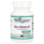 NutriCology Zinc Citrate 25, 60 Vegetarian Capsules