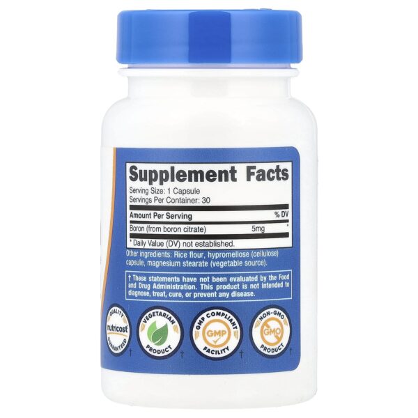 Nutricost, Boron, 5 mg, 30 capsules