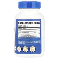 Nutricost, Calcium with vitamin D, 60 tablets