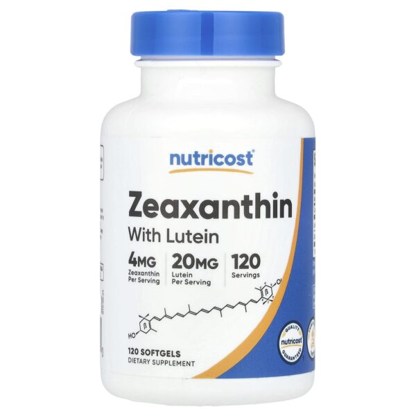 Nutricost, Zeaxanthin with Lutein, 120 Soft-Coated Capsules