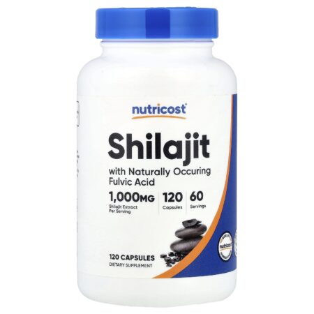Shilajit 1000 mg Fulvic Acid Complex, 120 Capsules