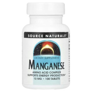 Source Naturals Manganese, 10 mg, 100 tablets