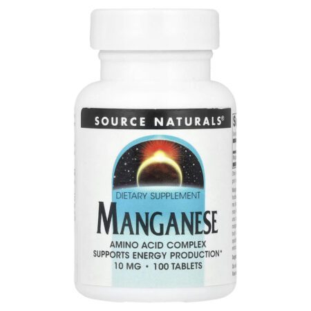 Source Naturals Manganese, 10 mg, 100 tablets