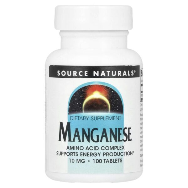 Source Naturals Manganese, 10 mg, 100 tablets