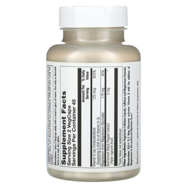 Kal D-3 Mag glycinate, 125 Mcg/170 mg, 90 capsules végétariennes