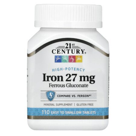 21st Century High Performance Iron 27 mg, 110 easy-to-swallow tablets