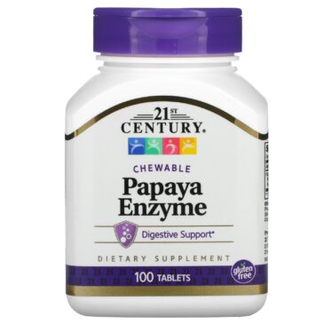 21st Century Papaya Enzyme, 100 Chewable Tablets