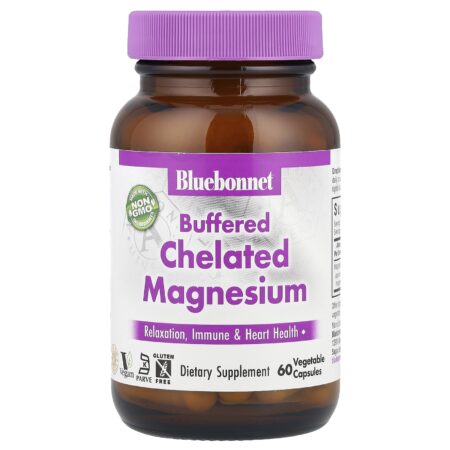 Bluebonnet Buffered Chelated Magnesium, 60 Vegetable Capsules