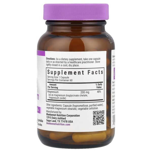 Bluebonnet Buffered Chelated Magnesium, 60 Vegetable Capsules