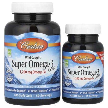 Carlson, Super Omega-3 Gems®, Wild, 100 + 30 Softgels