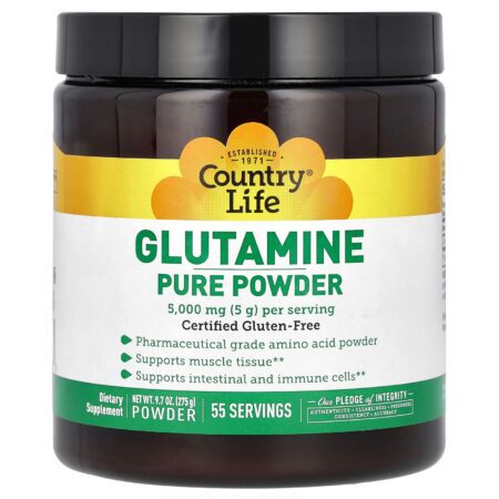 Country Life Pure Glutamine Powder, 275g
