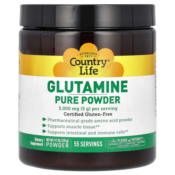 Country Life Pure Glutamine Powder, 275g