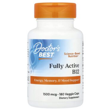 Doctor's BEST Fully Active Vitamin B12, 1500 µg, 180 Vegetarian Capsules