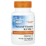 Doctor's BEST Natural Vitamin K2 MK-7 with MenaQ7, 45 µg, Bone Health 60 Capsules
