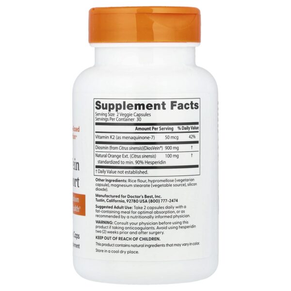 Doctor's BEST Venous Support, 60 Vegetable Capsules